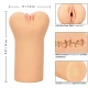 Stroker Vulva - Material Realist, Alb, Dimensiune 14 x 7.5 cm