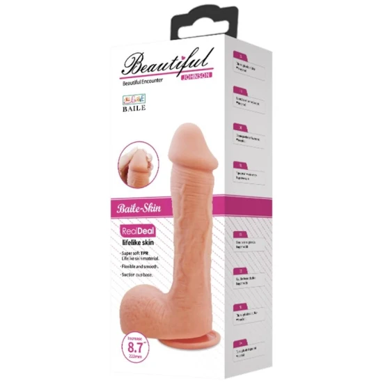 Dildo Johnson - Realist, Negru, 22 cm.