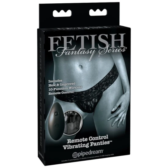 FETISH FANTASY - Chiloți tip tanga cu telecomandă, vibrații, ediție limitată, Roz