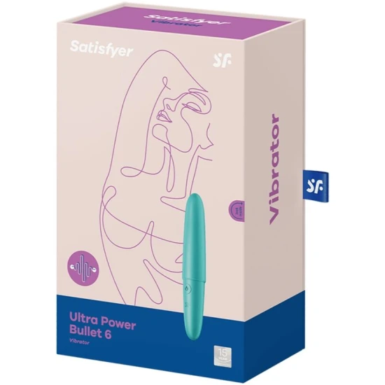 Vibrator Ultra Power Bullet 6 - Intensitate, Turcoaz, Mini.