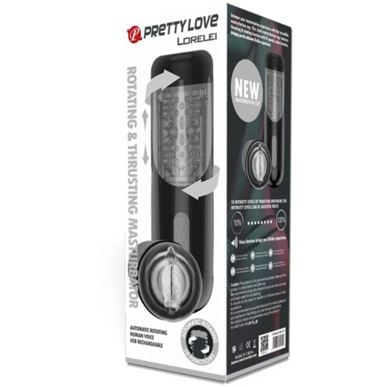 Masturbator Multifunctional - Rotativ și Thrust, Reîncărcabil