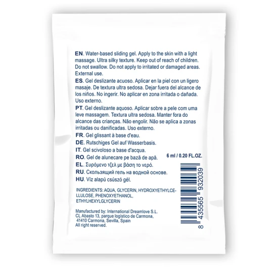Gel de alunecare pe bază de apă, neutru, 6 ml