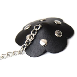 Protecție pentru mameloane tip petal cu lanț, Negru