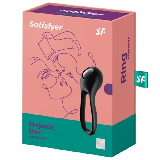 Inel vibrator tip duo, Negru