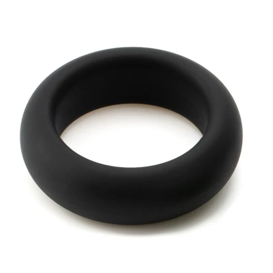 Inel Penis Maximum Stretch - Silicon, Negru, Mărime Unică.
