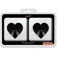 Acoperitoare Mameloane Hearts, negru
