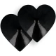 Acoperitoare Mameloane Hearts, negru