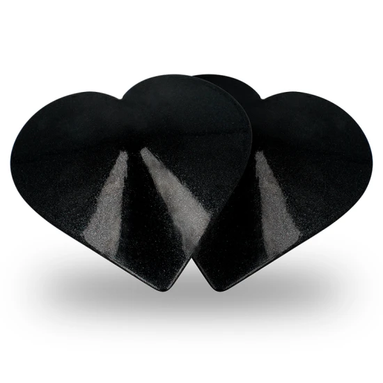 Acoperitoare Mameloane Hearts, negru