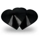 Acoperitoare Mameloane Hearts, negru