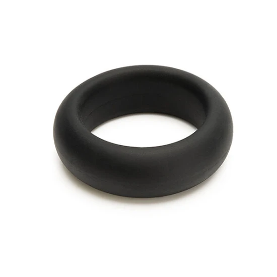 Inel Penis Maximum Stretch - Silicon, Negru, Mărime Unică.