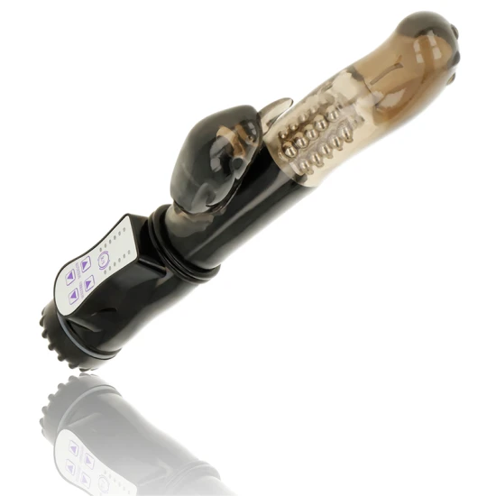Rotator vibrator cu stimulator clitoris tip delfin, Roz