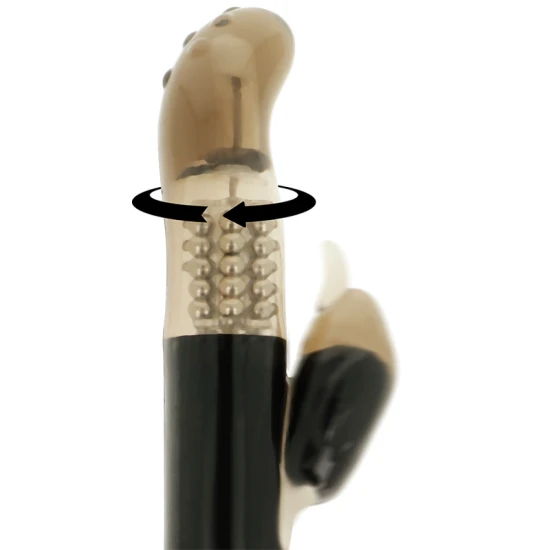 Rotator vibrator cu stimulator clitoris tip delfin, Roz