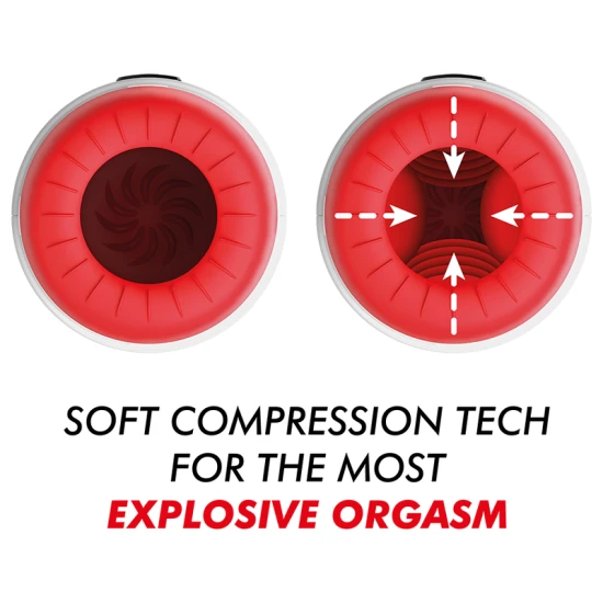 Jucărie sexuală tip masturbator Rocket, tehnologie soft compression și vibrație