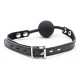 Set gag din silicon cu curea din piele, cu lacăt inclus