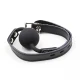 Set gag din silicon cu curea din piele, cu lacăt inclus