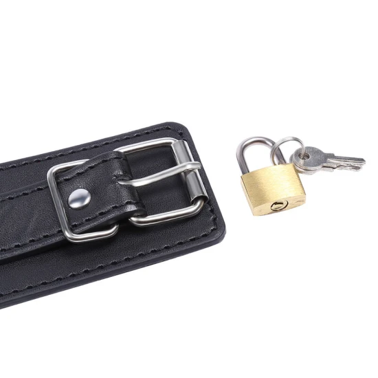 Set cătușe pentru încheieturi cu sistem de blocare cu inel O-Ring, Negru