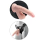 DILDO PLUS 3D CU BILE OSCILANTE, 24,5 CM, PIELE DESCHISĂ
