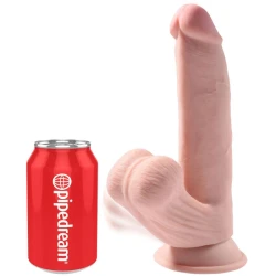 DILDO PLUS 3D CU BILE OSCILANTE, 24,5 CM, PIELE DESCHISĂ