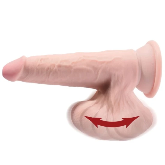 DILDO PLUS 3D CU BILE OSCILANTE, 12,7 CM
