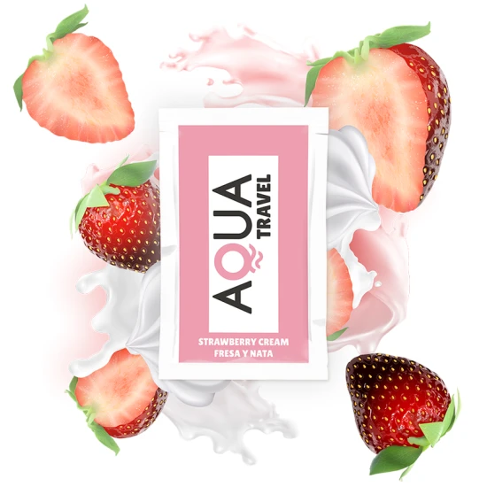 Lubrifiant pe bază de apă, aromă Strawberry Cream, 6 ml