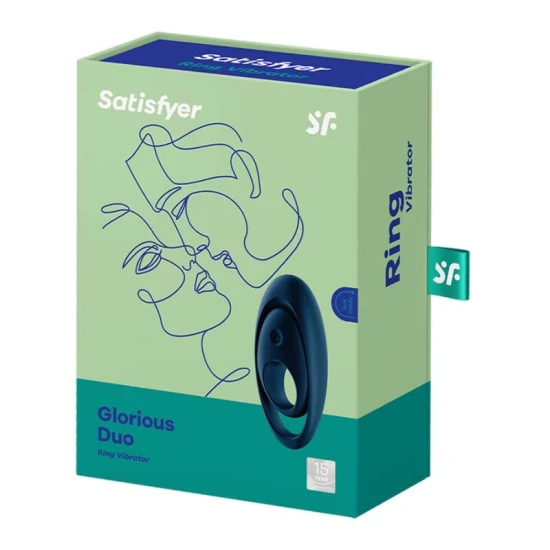 Glorious Duo Ring Vibrator, Albastru