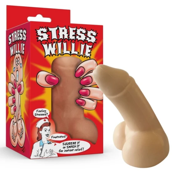 Vibrator Anti-Stress - Model Penis, Transparent, 12 cm
