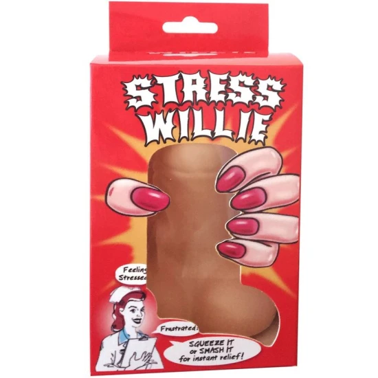 Vibrator Anti-Stress - Model Penis, Transparent, 12 cm