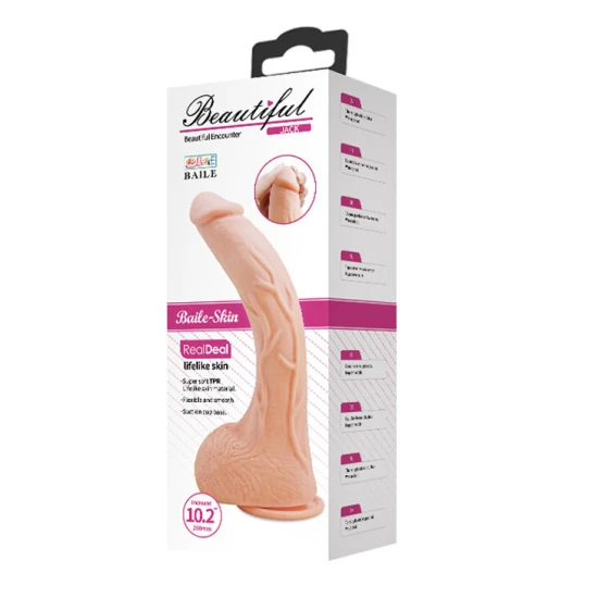 Dildo Realistici Beautiful Jack - 26 cm, Culoarea pielii, 5 cm.
