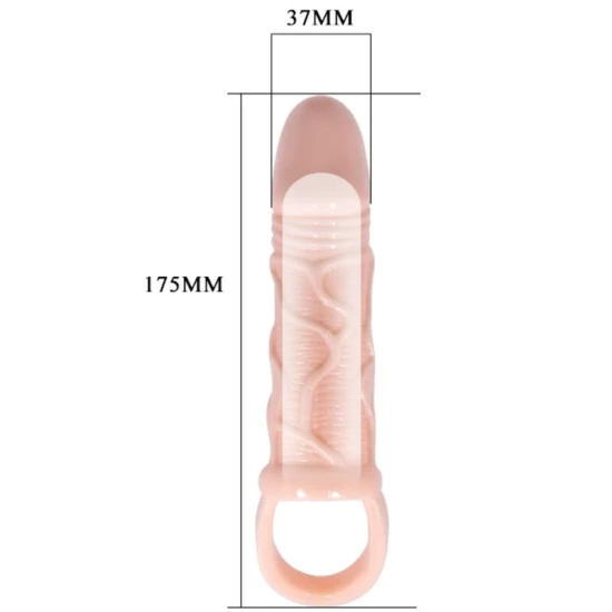 Manson extensor penis din TPR, culoare piele, 13.5 cm