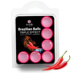 Set 6 bile braziliene Triple Effect, Roz
