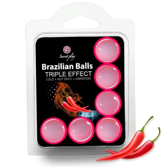 Set 6 bile braziliene Triple Effect, Roz