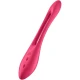 Vibrator multifuncțional Elastic Joy din silicon, roșu