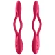 Vibrator multifuncțional Elastic Joy din silicon, roșu