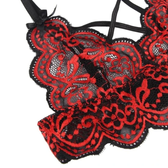 Set Subblime - Top Dantelă și Chiloți, Alb, S/M