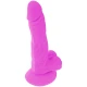 DILDO VIBRANT FLEXIBIL, Mov, 18 cm - Ø 4 cm