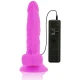 DILDO VIBRANT FLEXIBIL, Mov, 18 cm - Ø 4 cm