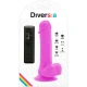 DILDO VIBRANT FLEXIBIL, Mov, 20.5 cm - Ø 4.2 cm