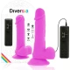 DILDO VIBRANT FLEXIBIL, Mov, 20.5 cm - Ø 4.2 cm
