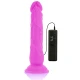 DILDO FLEXIBIL VIBRATOR, Roz, 21 cm - Ø 4.9 cm