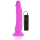 DILDO FLEXIBIL VIBRATOR, Roz, 21 cm - Ø 4.9 cm