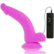 DILDO FLEXIBIL VIBRATOR, Violet, 21.5 cm - Ø 4.5 cm