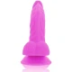 DILDO FLEXIBIL VIBRATOR, Violet, 21.5 cm - Ø 4.5 cm