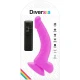 DILDO FLEXIBIL VIBRATOR, Violet, 21.5 cm - Ø 4.5 cm