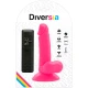 DILDO FLEXIBIL CU VIBRAȚII, Roz, 17 cm - Ø 3.3 cm