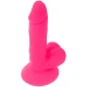 DILDO FLEXIBIL CU VIBRAȚII, Roz, 17 cm - Ø 3.3 cm
