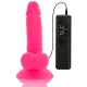 DILDO FLEXIBIL CU VIBRAȚII, Roz, 17 cm - Ø 3.3 cm