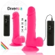 DILDO FLEXIBIL VIBRANT, Roz, 20.5 cm - Ø 4.2 cm