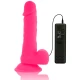 DILDO FLEXIBIL VIBRANT, Roz, 20.5 cm - Ø 4.2 cm