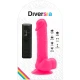 DILDO FLEXIBIL VIBRANT, Roz, 20.5 cm - Ø 4.2 cm