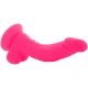 DILDO FLEXIBIL CU VIBRAȚII, Roz, 21.5 cm - Ø 4.5 cm